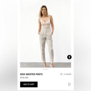 White high waisted trousers